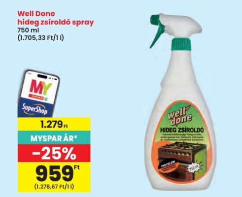 WELL DONE HIDEG ZSÍROLDÓ SPRAY