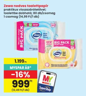 Zewa nedves toalettpapír