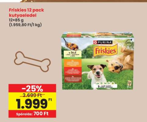Friskies 12 pack kutyaeledel