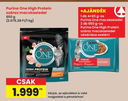 Purina One High Protein száraz macskaeledel