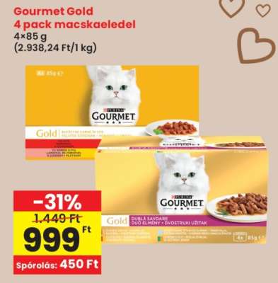 Gourmet Gold 4 pack macskaeledel