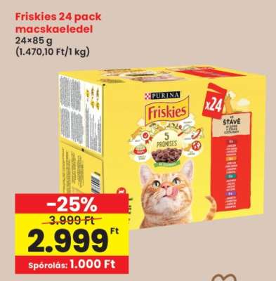 Friskies 24 pack macskaeledel