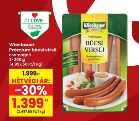 Wiesbauer Prémium bécsi virsli