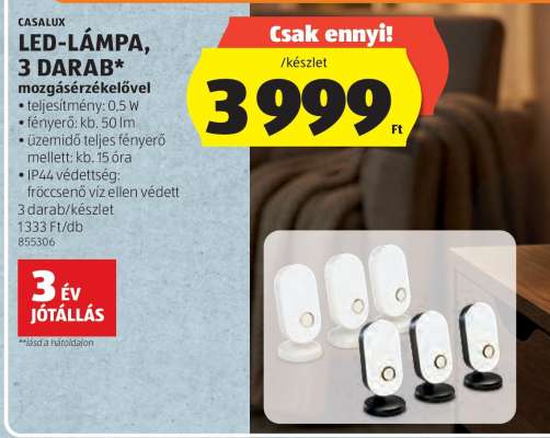 CASALUX LED-lámpa, 3 darab