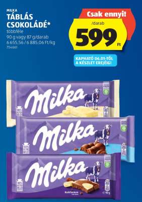 MILKA Táblás csokoládé