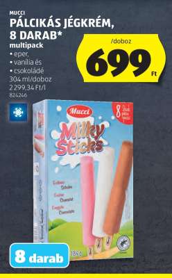 Mucci Pálcikás Jégkrém, 8 darab