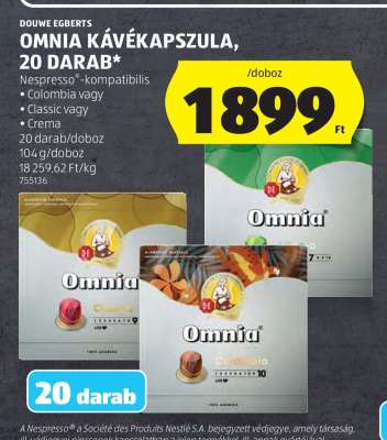Omnia Kávékapszula, 20 darab