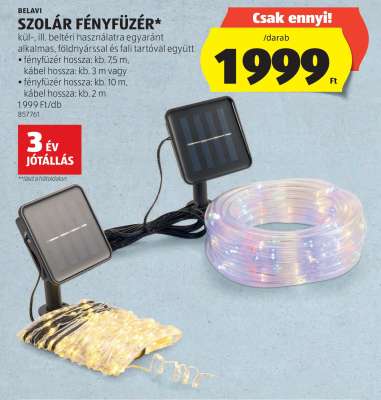 BELAVI Szolár fényfüzér