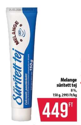Melange sűrített tej