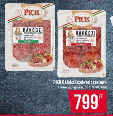 PICK Rákóczi szeletelt szalámi