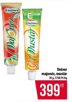 Univer majonéz, mustár