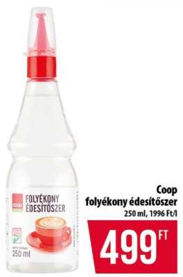 Coop folyékony édesítőszer