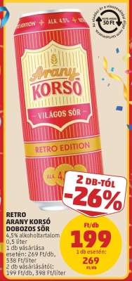 RETRO ARANY KORSÓ DOBOZOS SÖR