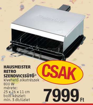 HAUSMEISTER RETRO SZENDVICSSÜTŐ
