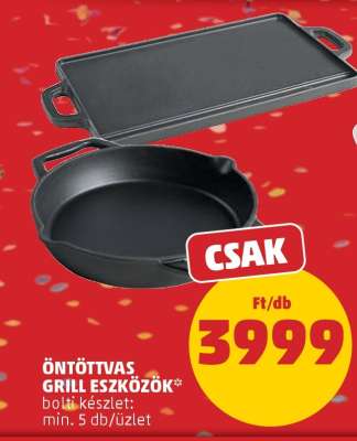 Öntöttvas grill eszközök