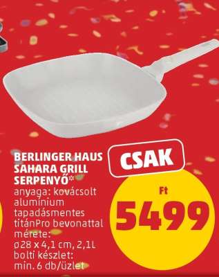 BERLINGER HAUS SAHARA GRILL SERPENYŐ