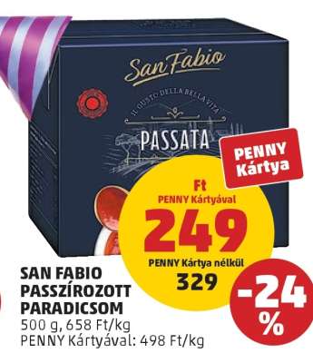 San Fabio Passzírozott Paradicsom