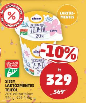 Sissy Laktózmentes Tejföl