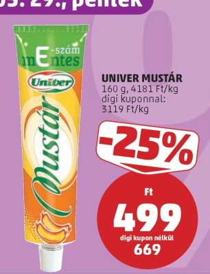 UNIVER﻿﻿ Mustár*