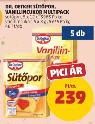 Dr. Oetker Sütőpor, Vanillincukor Multipack