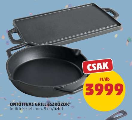 Öntöttvas grill eszközök