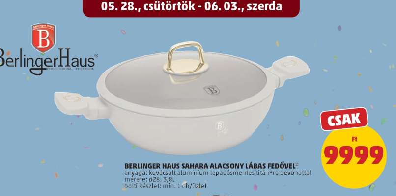 Berlinger Haus Sahara Alacsony Lábas Fedővel