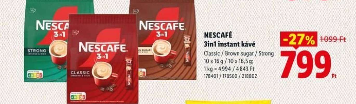 NESCAFÉ 3in1 instant kávé