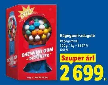 Rágógumi adagoló*