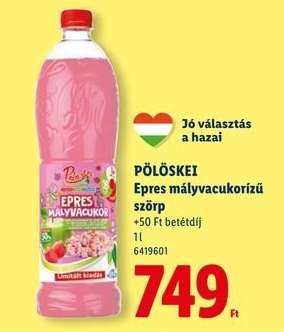 PÖLÖSKEI Epres mályvacukorízű szörp
