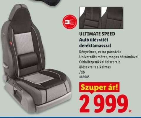ULTIMATE SPEED Autó üléshuzat deréktámasszal