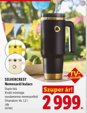 SILVERCREST Nemesacél kulacs