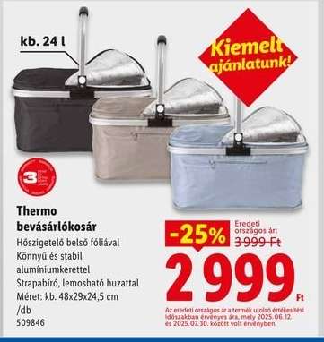 Thermo bevásárlókosár