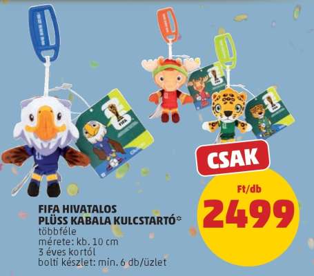 FIFA HIVATALOS PLÜSS KABALA KULCSTARTÓ