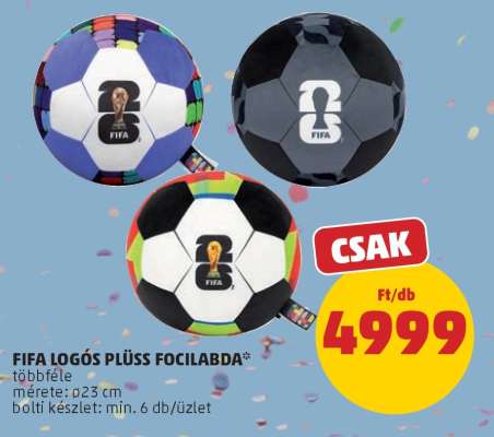 FIFA logós plüss focilabda