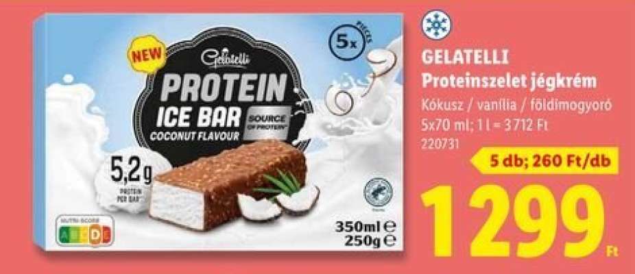 GELATELLI Proteinszelet jégkrém