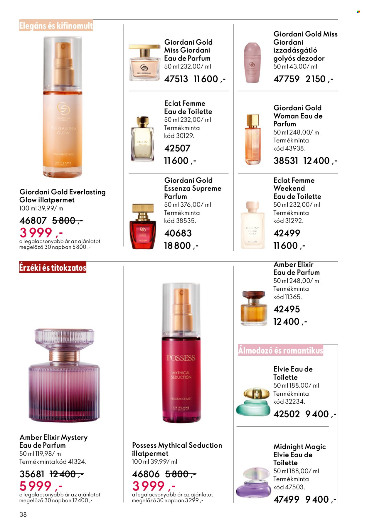Oriflame akciós újságok - 2026.05.27 - 2026.06.16. Oldal 38