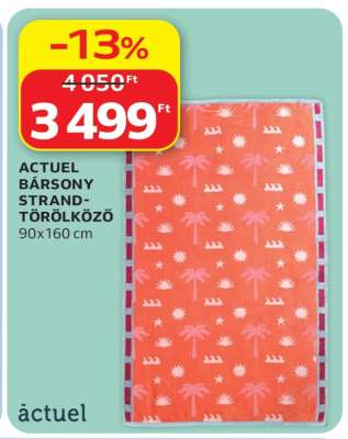 ACTUEL BÁRSONY STRANDTÖRÖLKÖZŐ