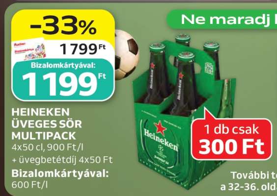 Heineken üveges sör multipack