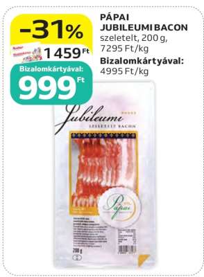 PÁPAI JUBILEUMI BACON
