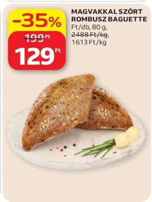 MAGVAKKAL SZÓRT ROMBUSZ BAGUETTE