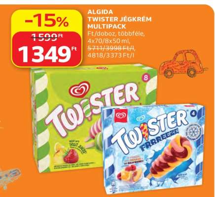 Algida Twister jégkrém multipack