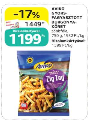 AVIKO GYORSFAGYASZTOTT BURGONYAKÖRET