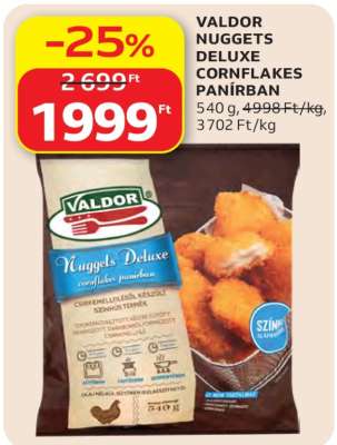 VALDOR NUGGETS DELUXE CORNFLAKES PANÍRBAN