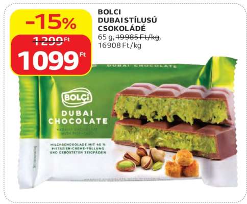 BOLCI DUBAISTÍLUSÚ CSOKOLÁDÉ