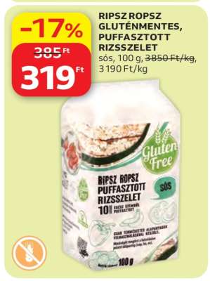 RIPSZ ROPSZ GLUTÉNMENTES PUFFASZTOTT RIZSSZELET