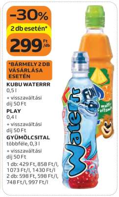 Kubu Waterrr, Play, Gyümölcsital