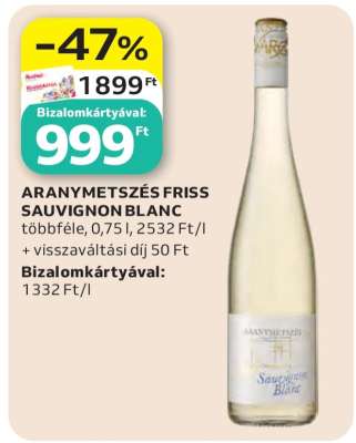ARANYMETSZÉS FRISS SAUVIGNON BLANC