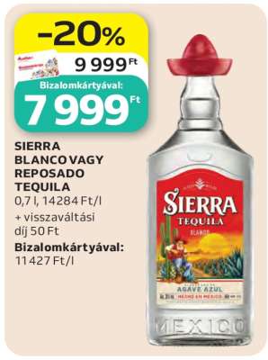 SIERRA BLANCO VAGY REPOSADO TEQUILA