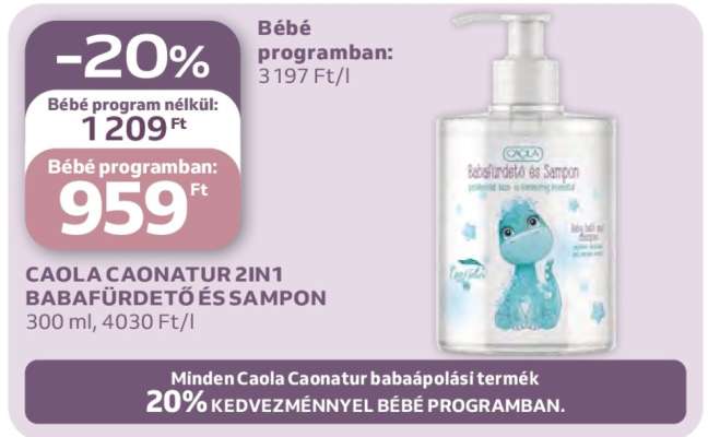 CAOLA CAONATUR 2IN1 BABAFÜRDETŐ ÉS SAMPON