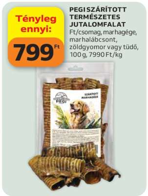 PEGI SZÁRÍTOTT, TERMÉSZETES JUTALOMFALAT